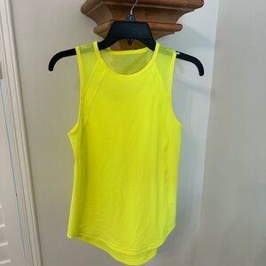 Lululemon Athletica Neon Yellow Tank Top